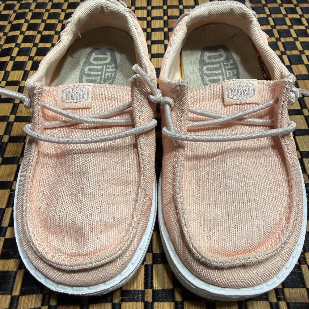 Hey Dude Blush Pink Loafers Toddler SZ 7 Box14